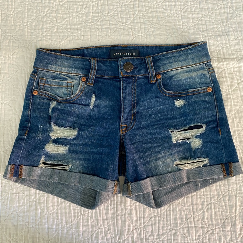 Midi Aeropostale Denim Shorts - Picture 1 of 5